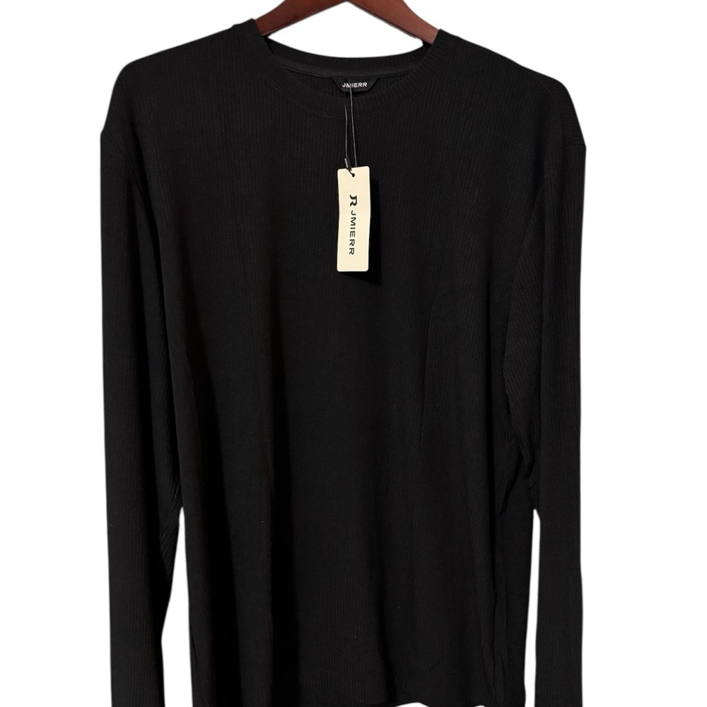 NWT JMIERR Mens Fall Crewneck Shirt Long Sleeve Anti-Wrinkle 2XL - Picture 2 of 6